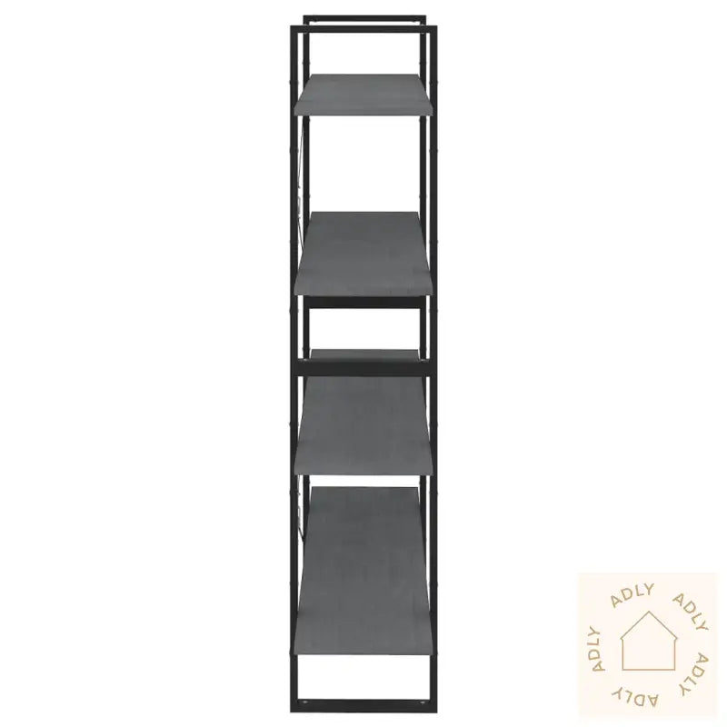 Bokhylle 4 Nivåer Grå 100X30X140 Cm Heltre Furu