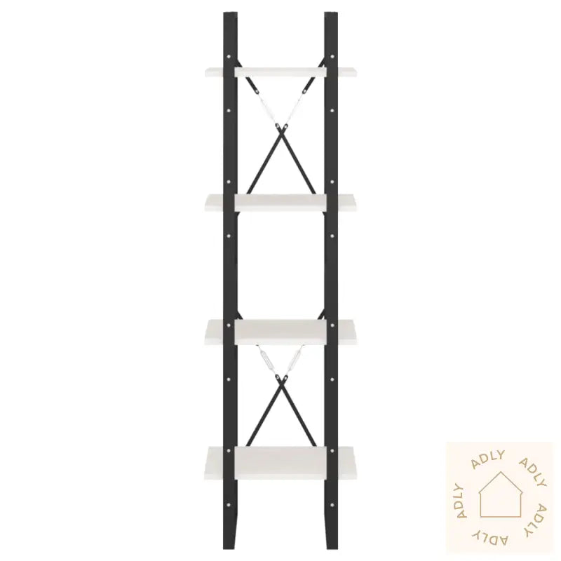 Bokhylle 4 Nivåer Hvit 40X30X140 Cm Heltre Furu