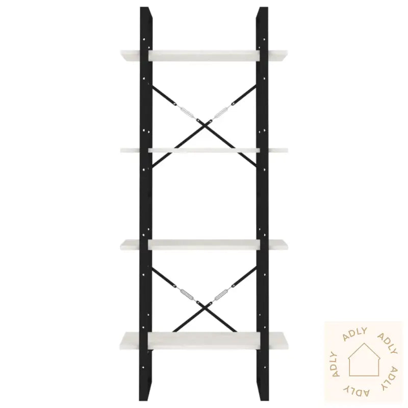 Bokhylle 4 Nivåer Hvit 60X30X140 Cm Heltre Furu