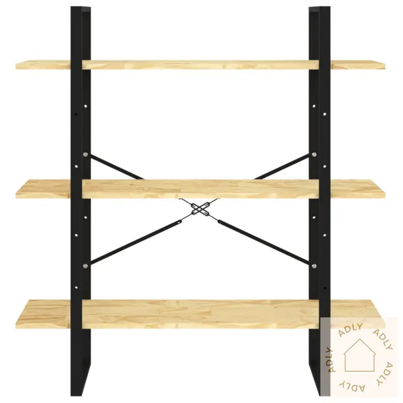Bokhylle 3 Nivåer 100X30X105 Cm Heltre Furu