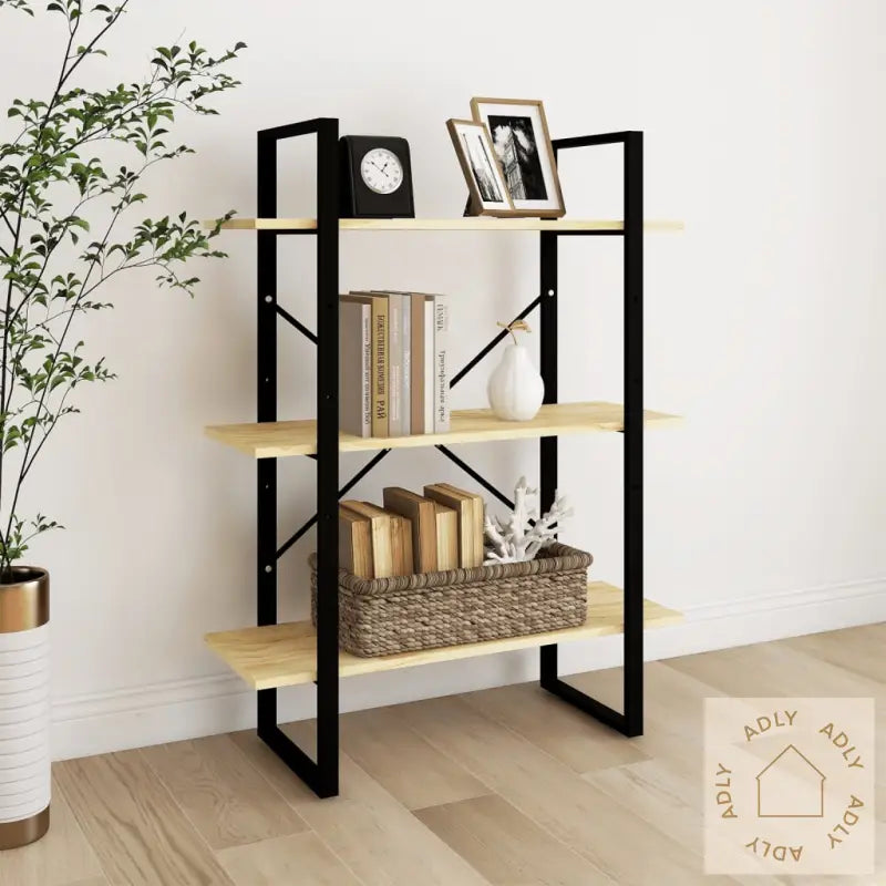 Bokhylle 3 Nivåer 80X30X105 Cm Heltre Furu