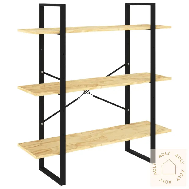 Bokhylle 3 Nivåer 100X30X105 Cm Heltre Furu