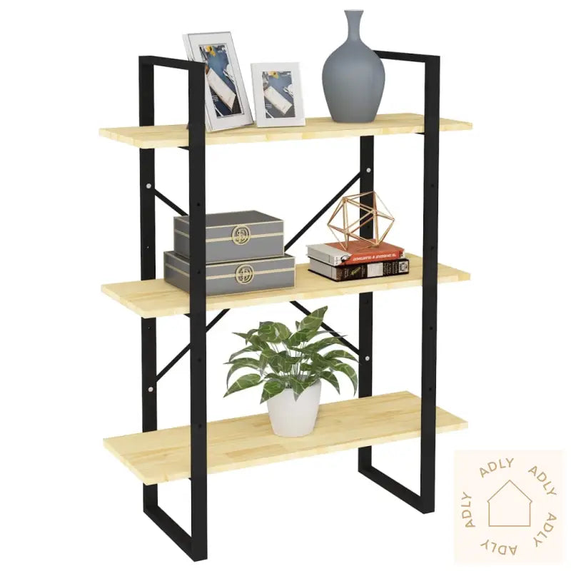 Bokhylle 3 Nivåer 80X30X105 Cm Heltre Furu