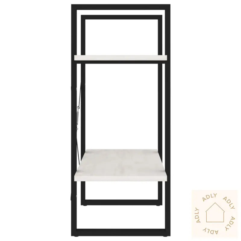 Bokhylle 2 Nivåer Hvit 60X30X70 Cm Heltre Furu