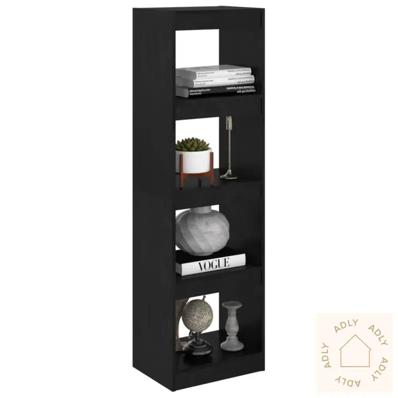 Bokhylle/Romdeler Svart 40X30X135,5 Cm Heltre Furu
