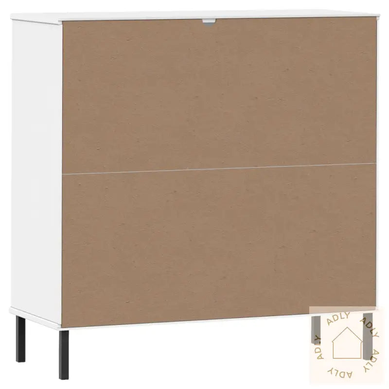Bokhylle Med Metallben Hvit 90X35X90,5 Cm Heltre Oslo