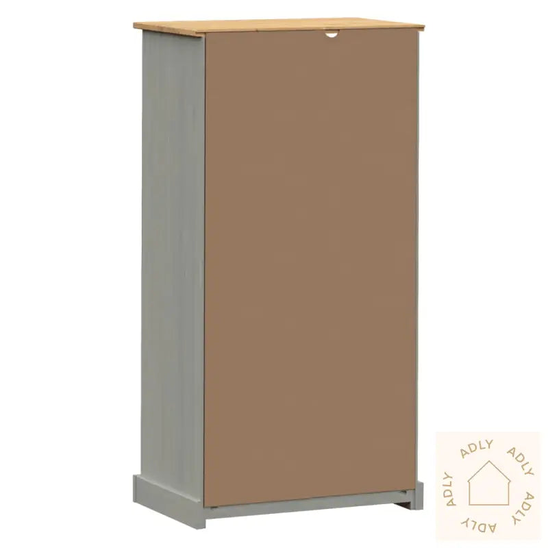 Bokhylle Vigo Grå 60X35X114,5 Cm Heltre Furu