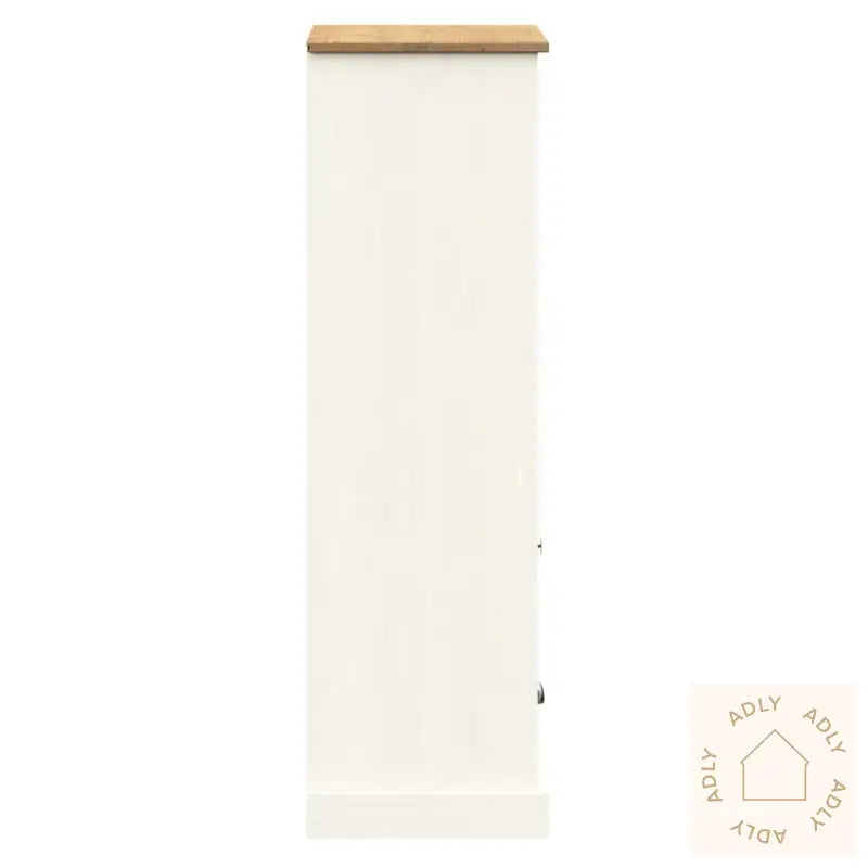 Bokhylle Vigo Hvit 60X35X114,5 Cm Heltre Furu