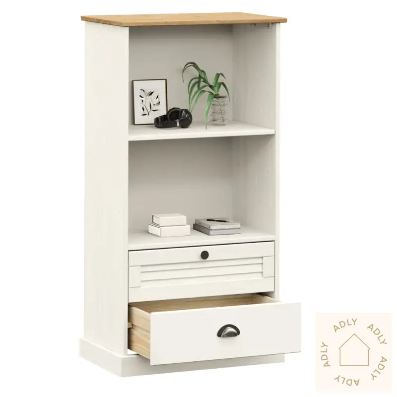 Bokhylle Vigo Hvit 60X35X114,5 Cm Heltre Furu