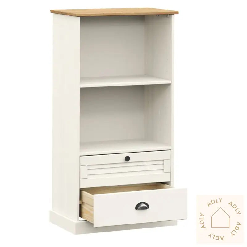 Bokhylle Vigo Hvit 60X35X114,5 Cm Heltre Furu