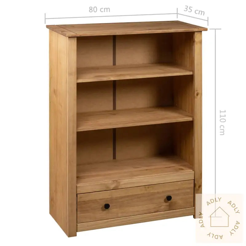 Bokhylle 80X35X110 Cm Heltre Furu Panama Range