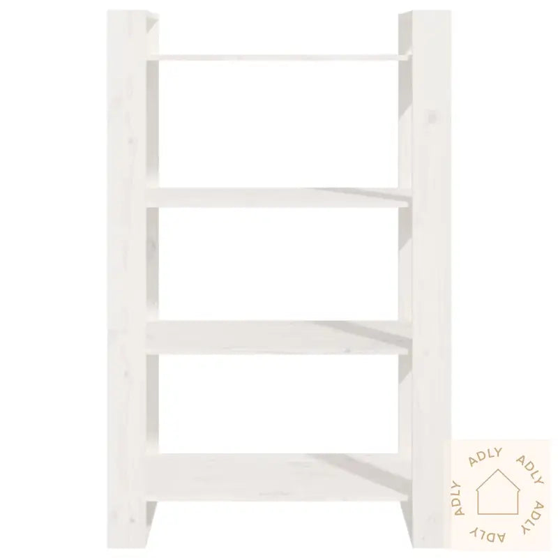Bokhylle/Romdeler Hvit 80X35X125 Cm Heltre Furu