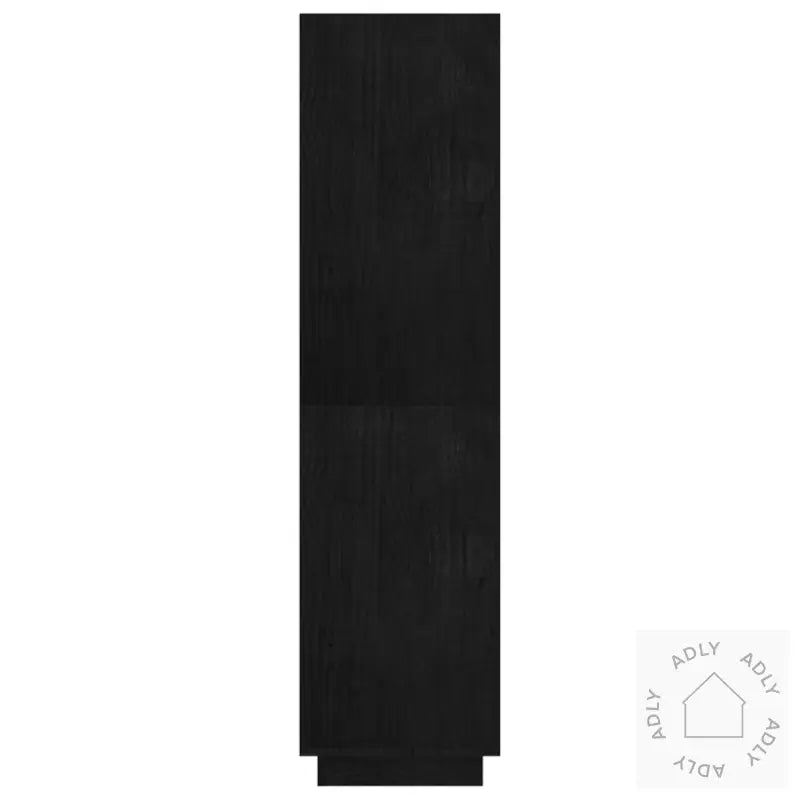 Bokhylle/Romdeler Svart 80X35X135 Cm Heltre Furu