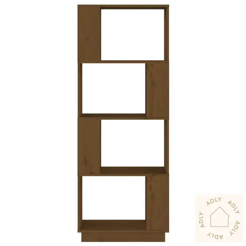 Bokhylle/Romdeler Honningbrun 51X25X132 Cm Heltre Furu