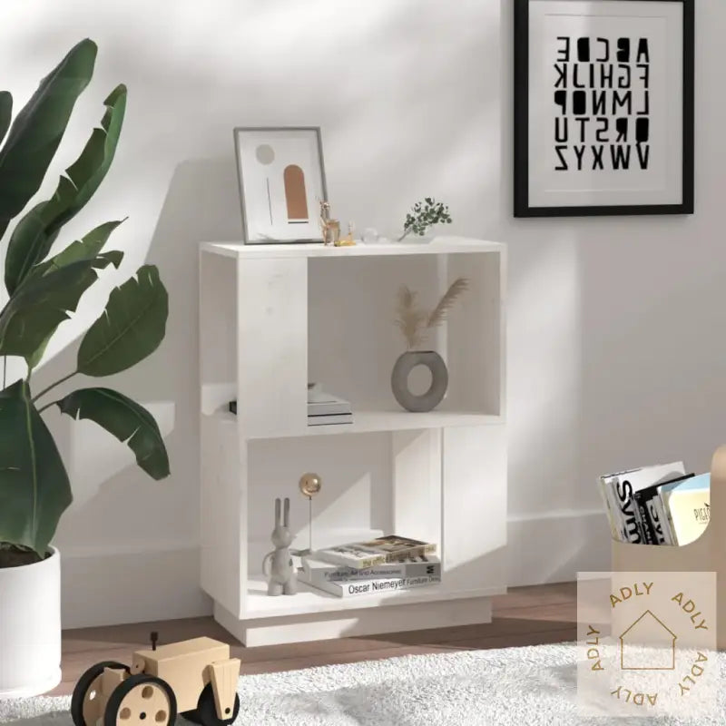 Bokhylle/Romdeler Hvit 51X25X70 Cm Heltre Furu