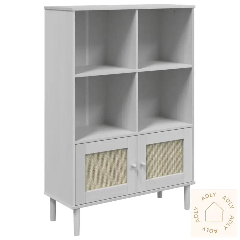 Bokhylle Senja Hvit 90X35X130 Cm Heltre Furu