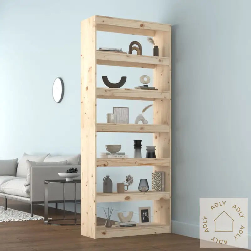 Bokhylle/Romdeler 80X30X199,5 Cm Heltre Furu