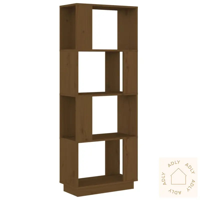 Bokhylle/Romdeler Honningbrun 51X25X132 Cm Heltre Furu