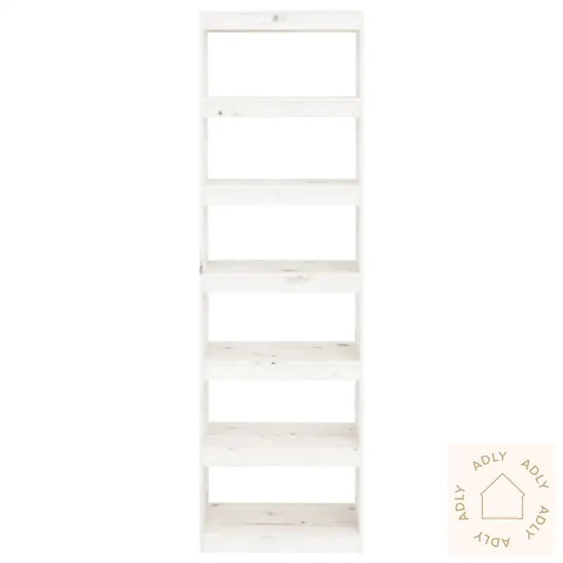 Bokhylle/Romdeler Hvit 60X30X199,5 Cm Heltre Furu