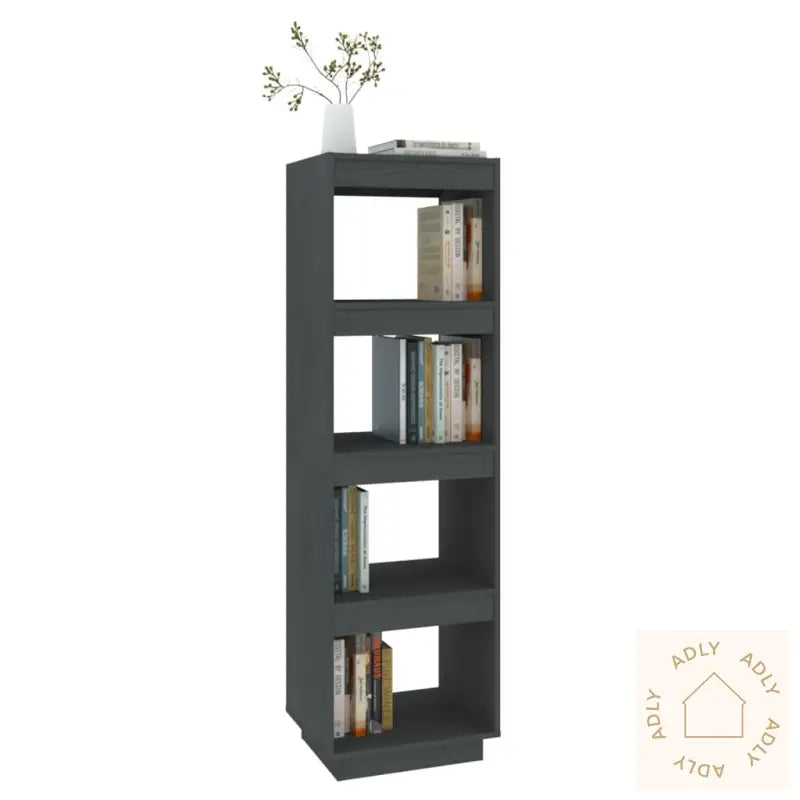 Bokhylle/Romdeler Grå 40X35X135 Cm Heltre Furu