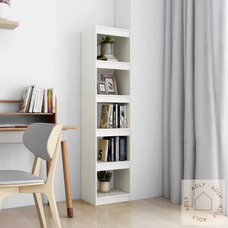Bokhylle/Romdeler Hvit 40X30X167,5 Cm Heltre Furu