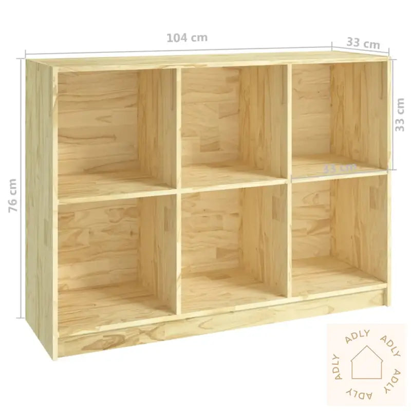 Bokhylle 104X33X76 Cm Heltre Furu