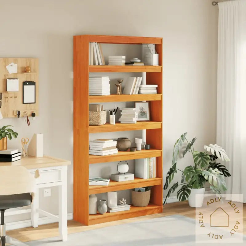 Bokhylle/Romdeler 100X30X199,5 Cm Heltre Furu
