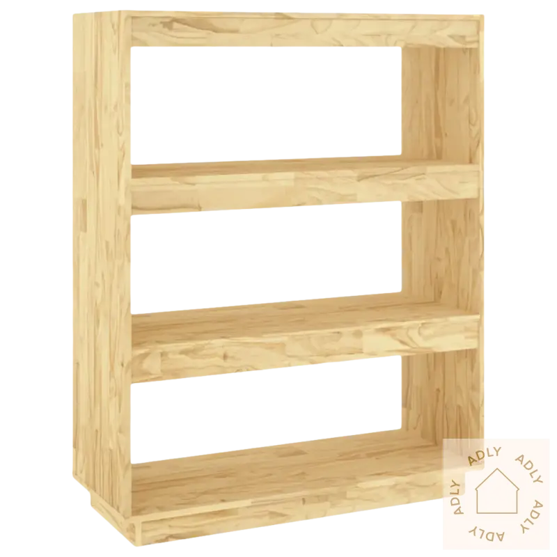 Wooden bookshelf i heltre furu med tre hyller, perfekt til hagemøbler og møbler til hjemmet