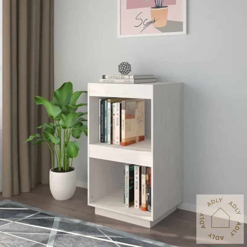 Bokhylle Hvit 40X35X71 Cm Heltre Furu