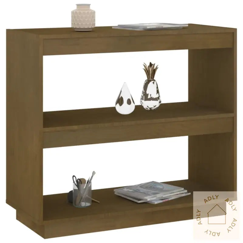 Bokhylle Honningbrun 80X35X71 Cm Heltre Furu