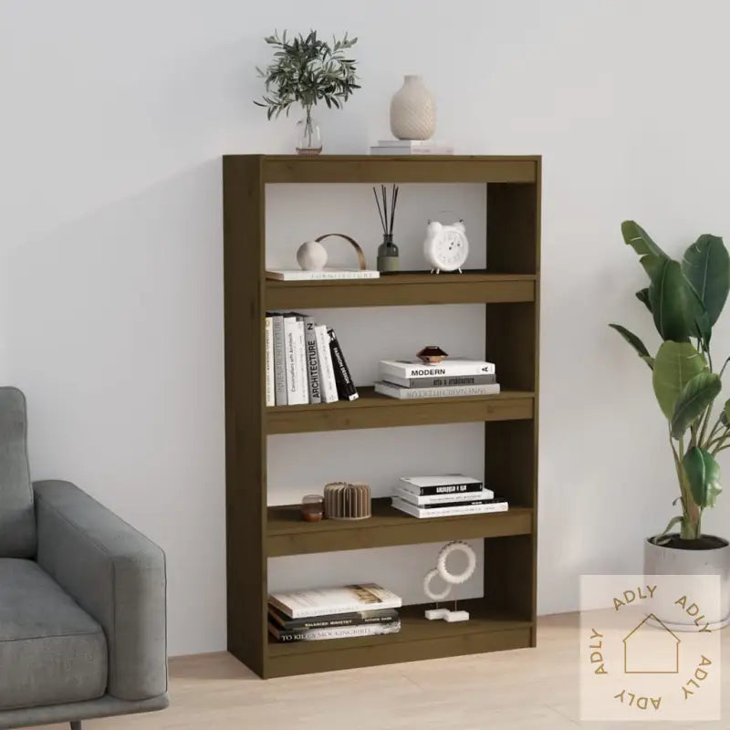 Bokhylle/Romdeler Honningbrun 80X30X135,5 Cm Heltre Furu
