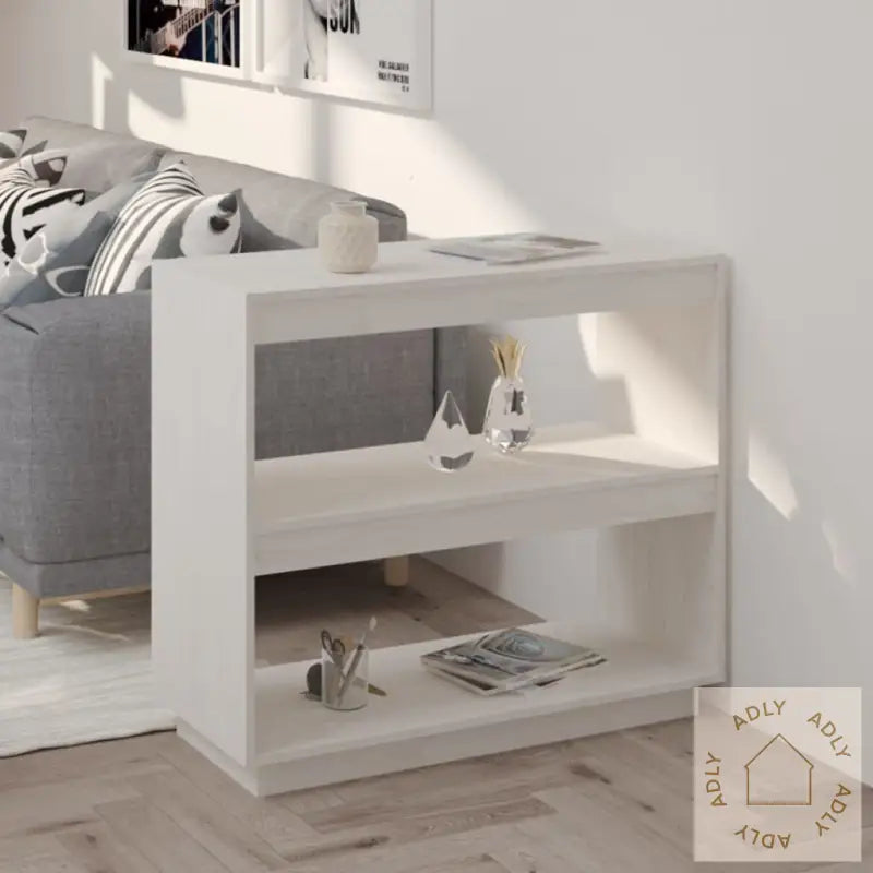 Bokhylle Hvit 80X35X71 Cm Heltre Furu