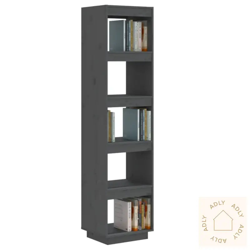 Bokhylle/Romdeler Grå 40X35X167 Cm Heltre Furu