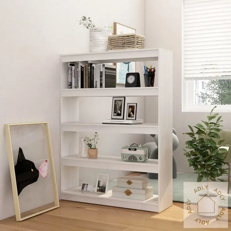 Bokhylle/Romdeler Hvit 100X30X135,5 Cm Heltre Furu