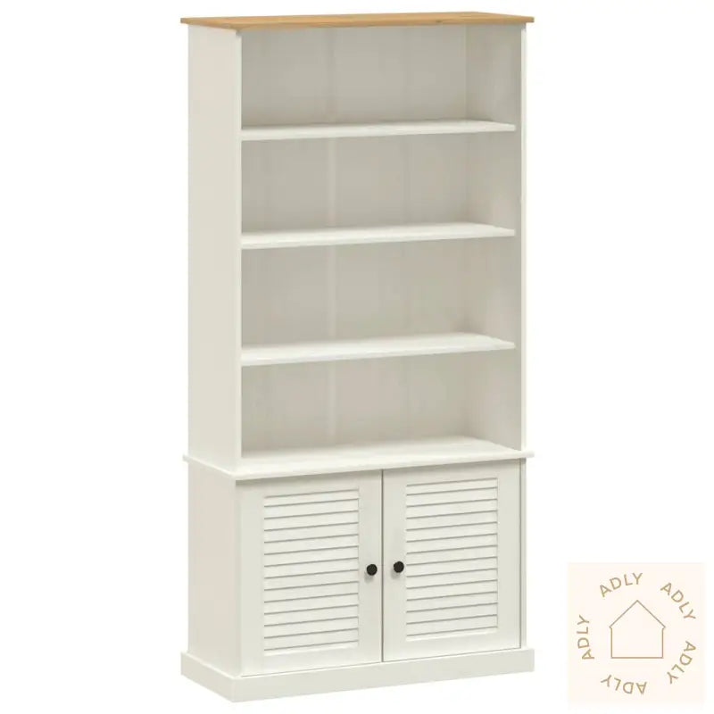 Bokhylle Vigo Hvit 85X35X170 Cm Heltre Furu