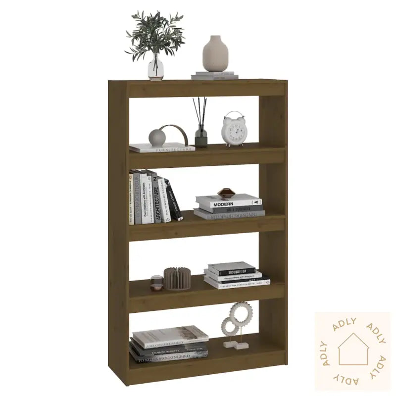 Bokhylle/Romdeler Honningbrun 80X30X135,5 Cm Heltre Furu