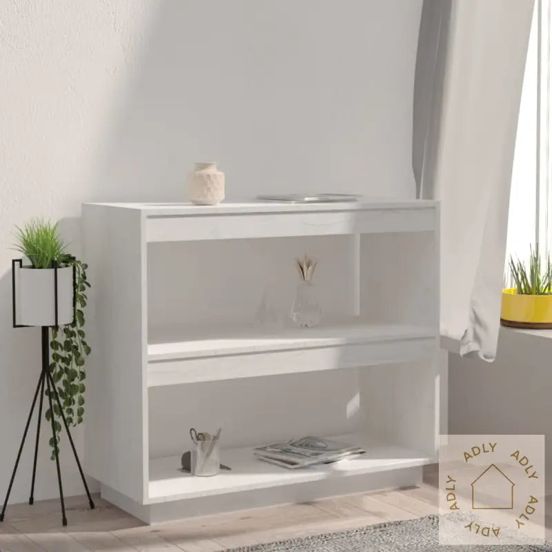 Bokhylle Hvit 80X35X71 Cm Heltre Furu