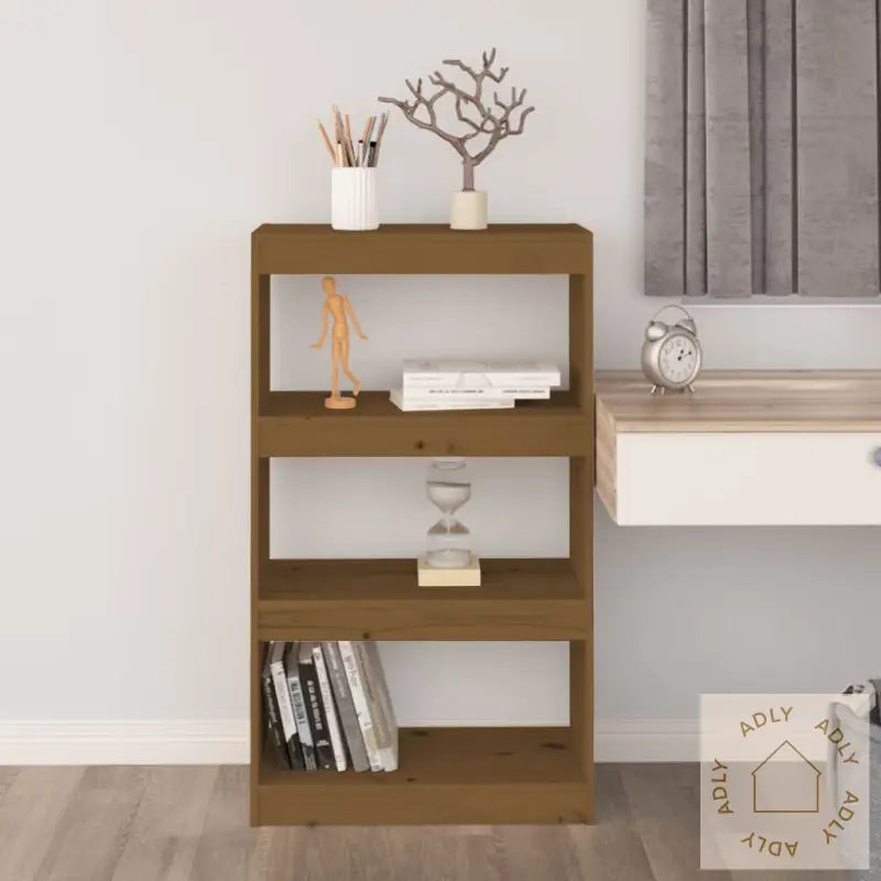 Bokhylle/Romdeler Honningbrun 60X30X103,5 Cm Heltre Furu