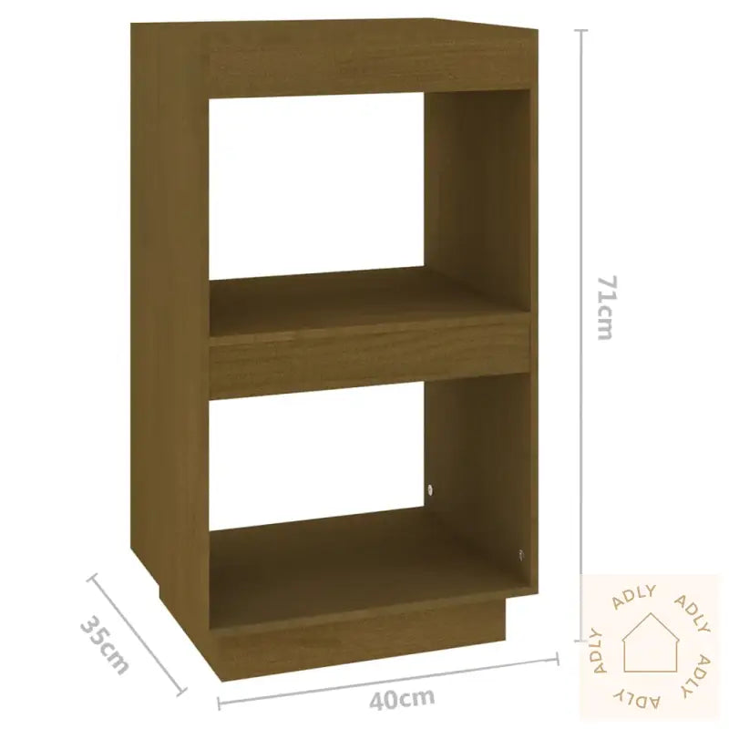Bokhylle Honningbrun 40X35X71 Cm Heltre Furu