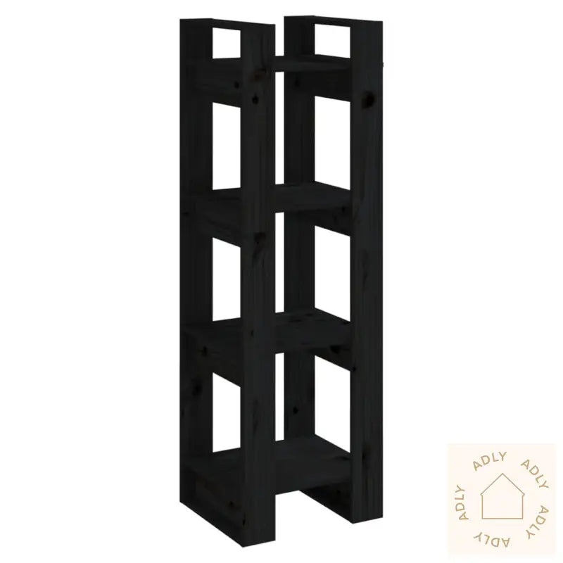 Bokhylle/Romdeler Svart 41X35X125 Cm Heltre Furu