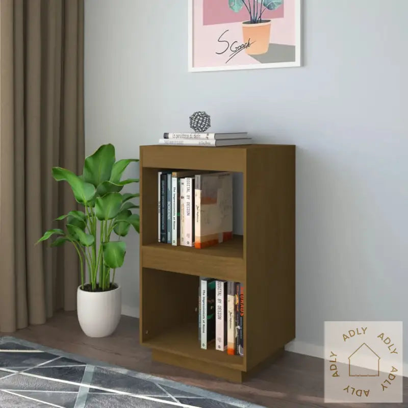 Bokhylle Honningbrun 40X35X71 Cm Heltre Furu