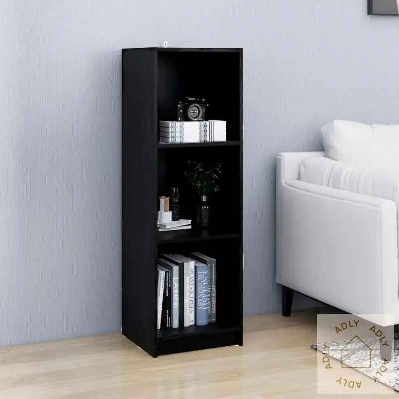 Bokhylle/Romdeler 36X33X110 Cm Heltre Furu Svart
