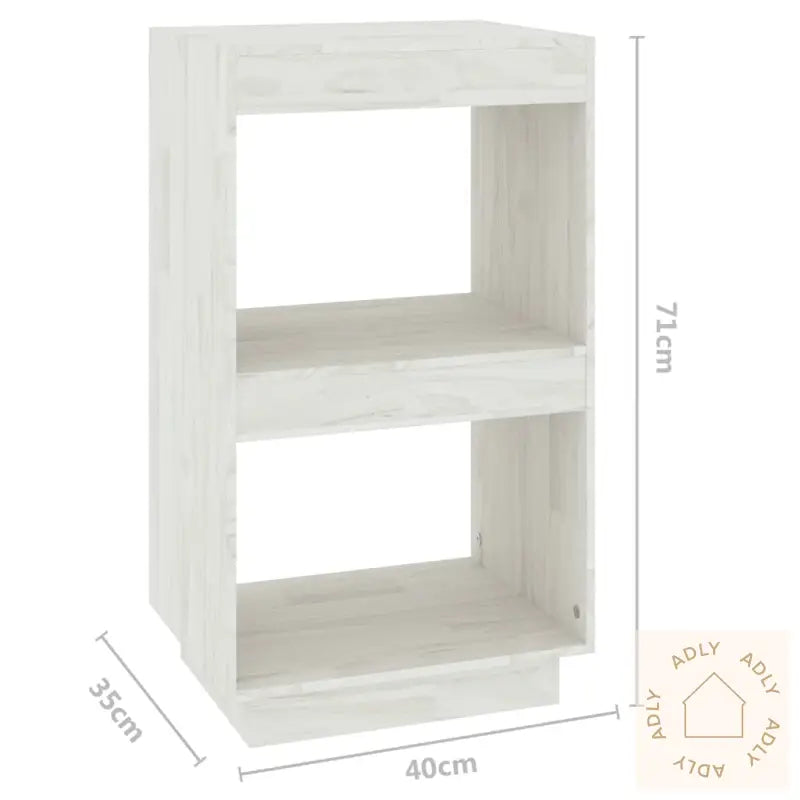 Bokhylle Hvit 40X35X71 Cm Heltre Furu