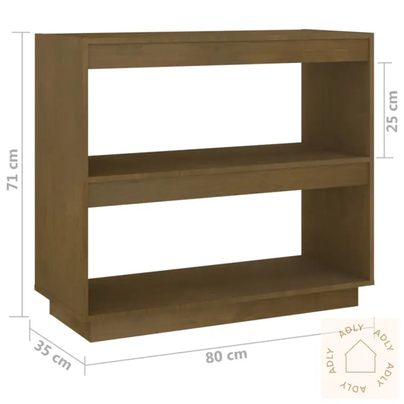 Bokhylle Honningbrun 80X35X71 Cm Heltre Furu