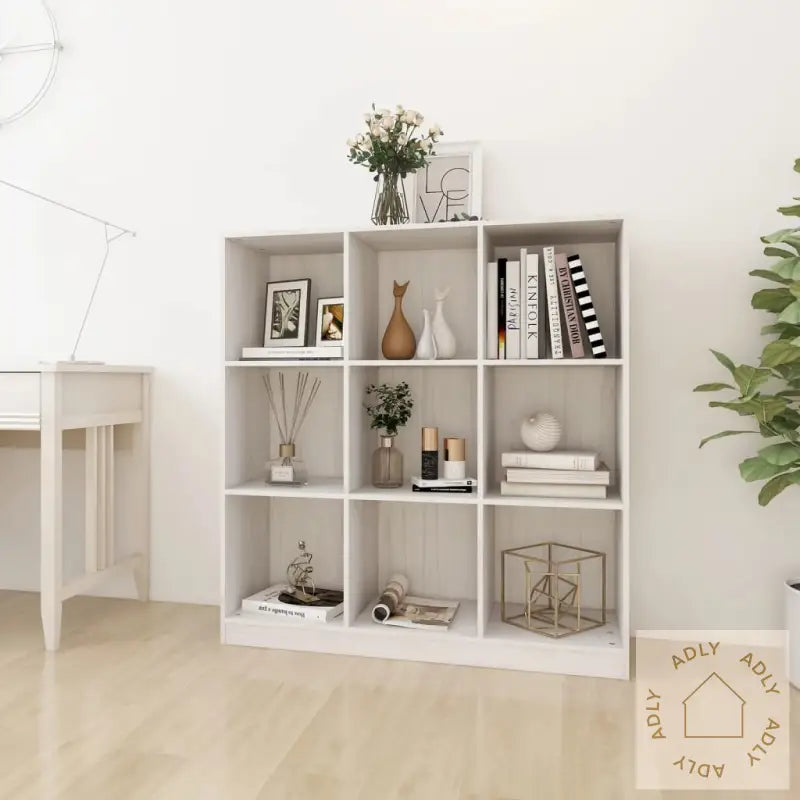 Bokhylle/Romdeler Hvit 104X33,5X110 Cm Heltre Furu