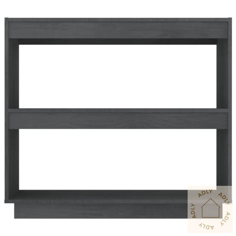 Bokhylle Grå 80X35X71 Cm Heltre Furu