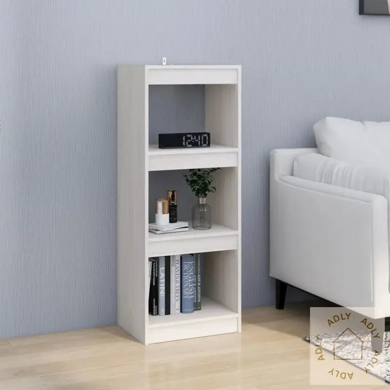 Bokhylle/Romdeler Hvit 40X30X103,5 Cm Heltre Furu