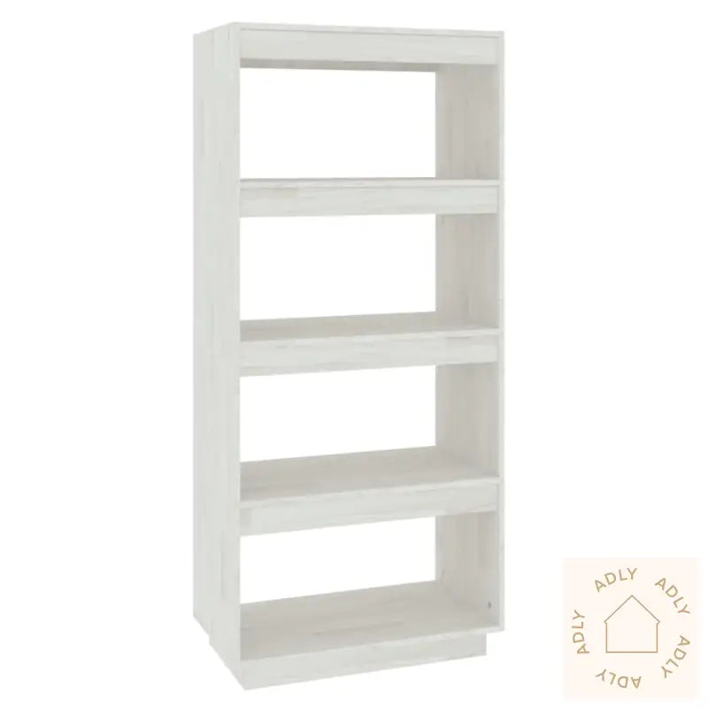 Bokhylle/Romdeler Hvit 60X35X135 Cm Heltre Furu