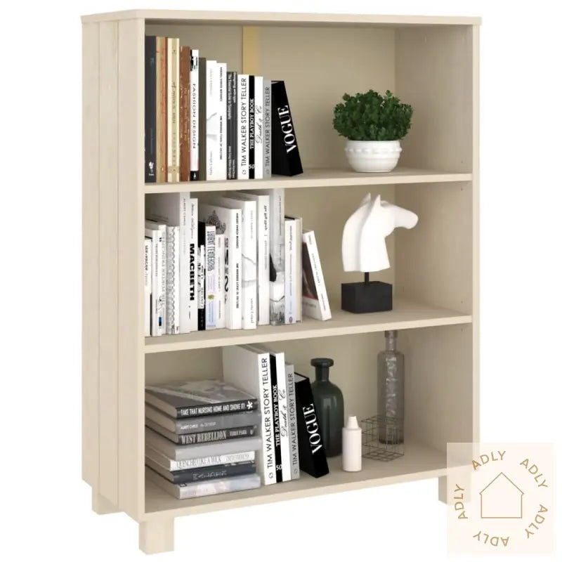 Bokhylle Hamar Honningbrun 85X35X112 Cm Heltre Furu