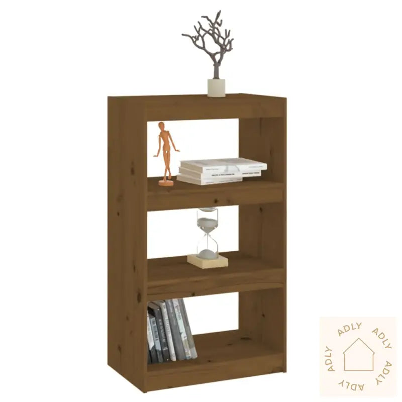 Bokhylle/Romdeler Honningbrun 60X30X103,5 Cm Heltre Furu